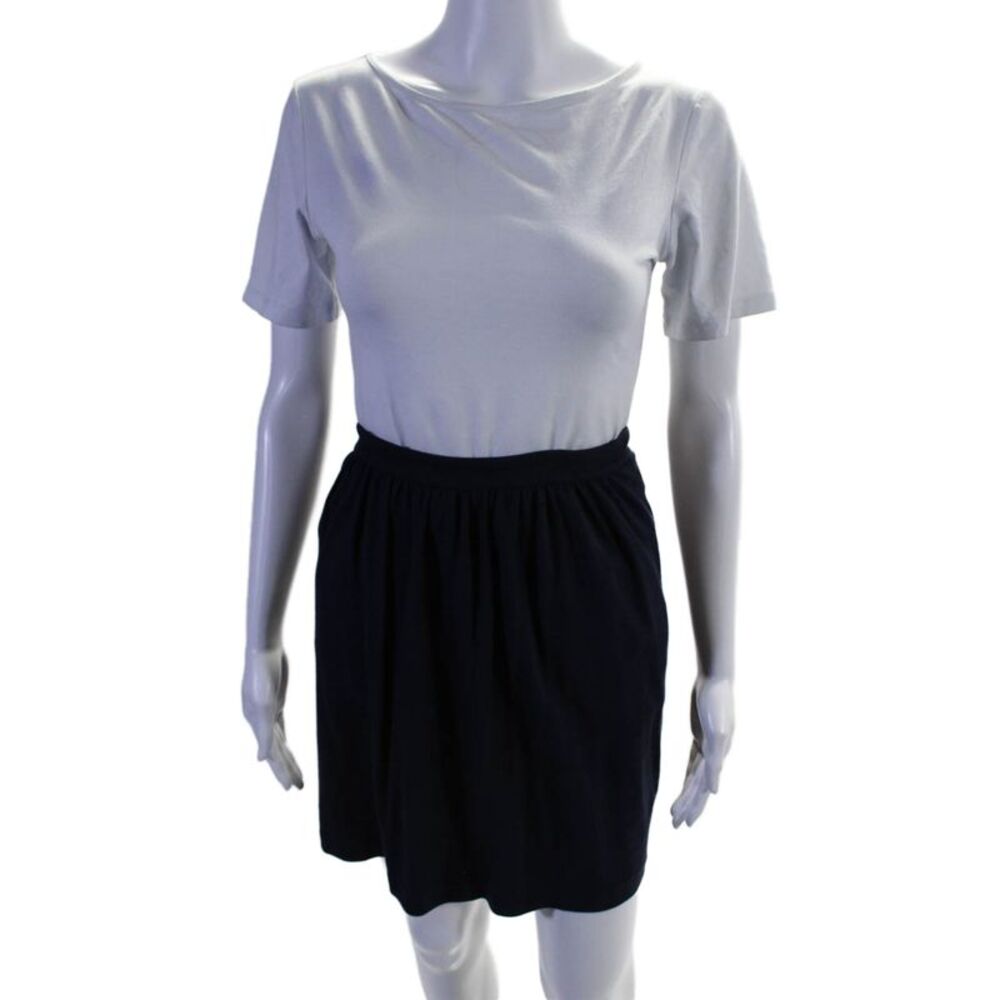 HERO & LEANDER Womens Dark Navy Pull On Lined Mini Skirt Size M
